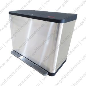 Triple Bin Stainless Steel Step-On Waste Bin 15L/bin (UGA-DB-45L)