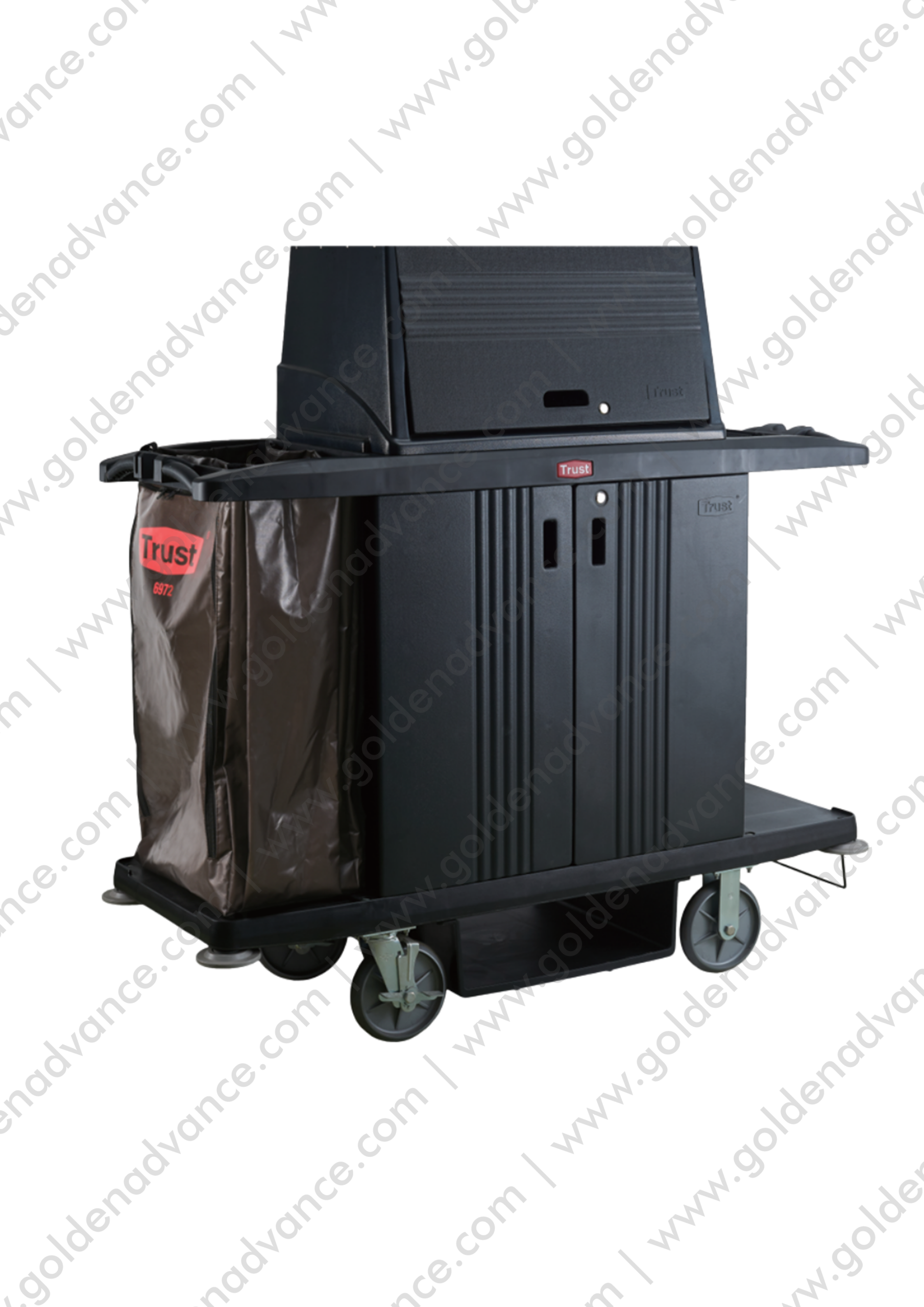 GRANDMAID Housekeeping Cart with Doors, Protective Security Hood (TR5023)
